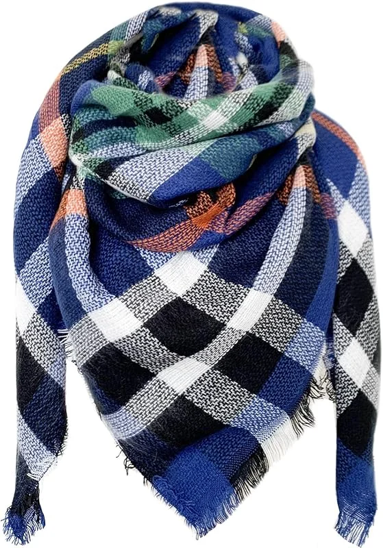 DELEY Retro Bufanda de Tartán a Cuadros de la tela Pañuelo Chal Mantón — Ropa Navidad