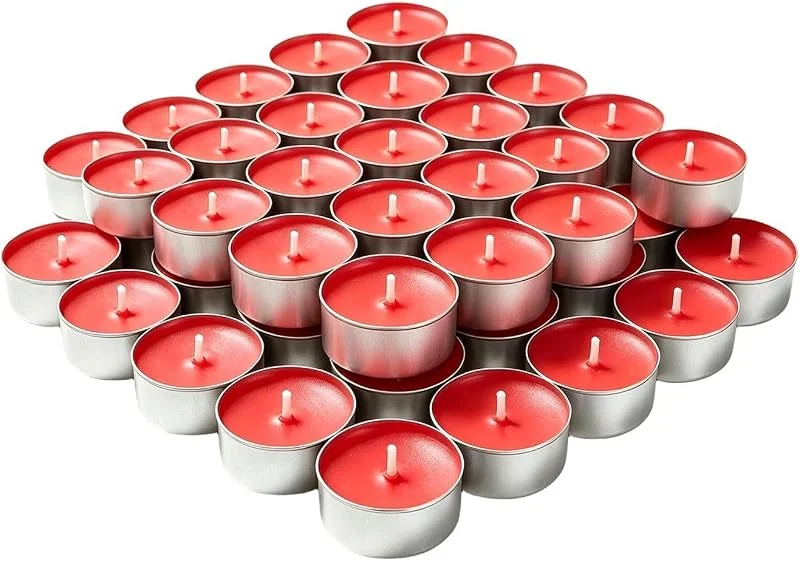 Generisch Vela clásica de Tealight Natural, Vela de cera sin perfume, Vela ardiente — Cena a la luz de velas