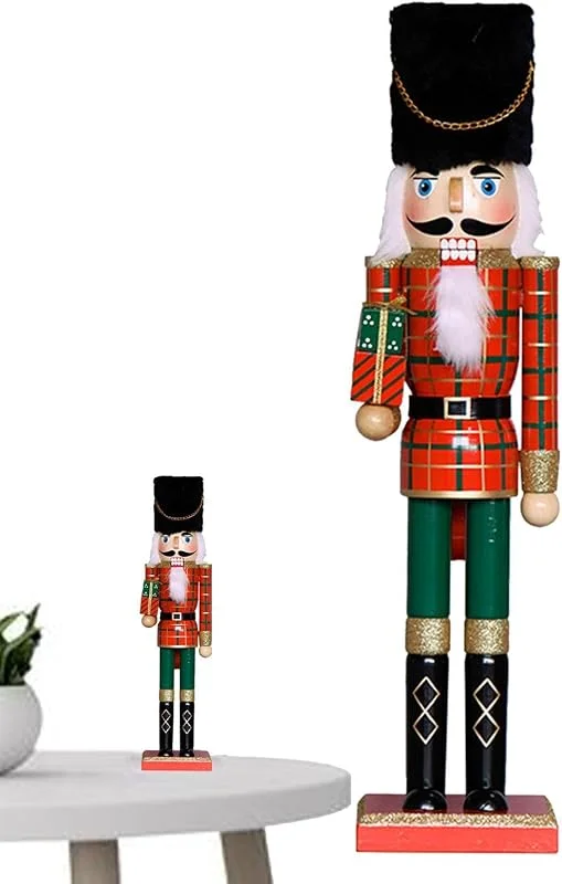 Genérico Figuras de Cascanueces de Madera Festivo de Pie de 50 cm — Decoracion Navidad