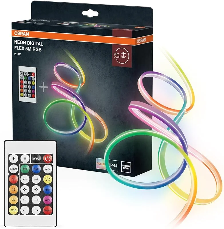 Visita la tienda de OSRAM OSRAM Neon Digital Flex Tiras LED exterior 5m RGB + Mando — Luces Navidad