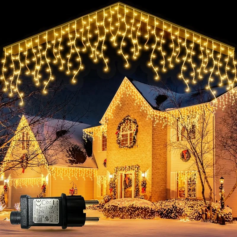 Visita la tienda de GYLEFY GYLEFY 20M Cortina Luces Navidad Exterior, Blanco Cálido