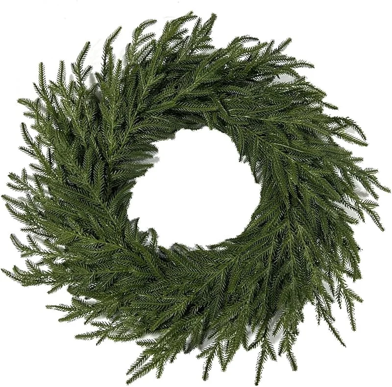 Generic Guirnalda de cedro artificial realista extra completa decoración navideña para barandilla de escaleras, decoración festiva del hogar, ramas de abeto duraderas, diseño elegante para el salón (verde, 55 — Decoracion Navidad