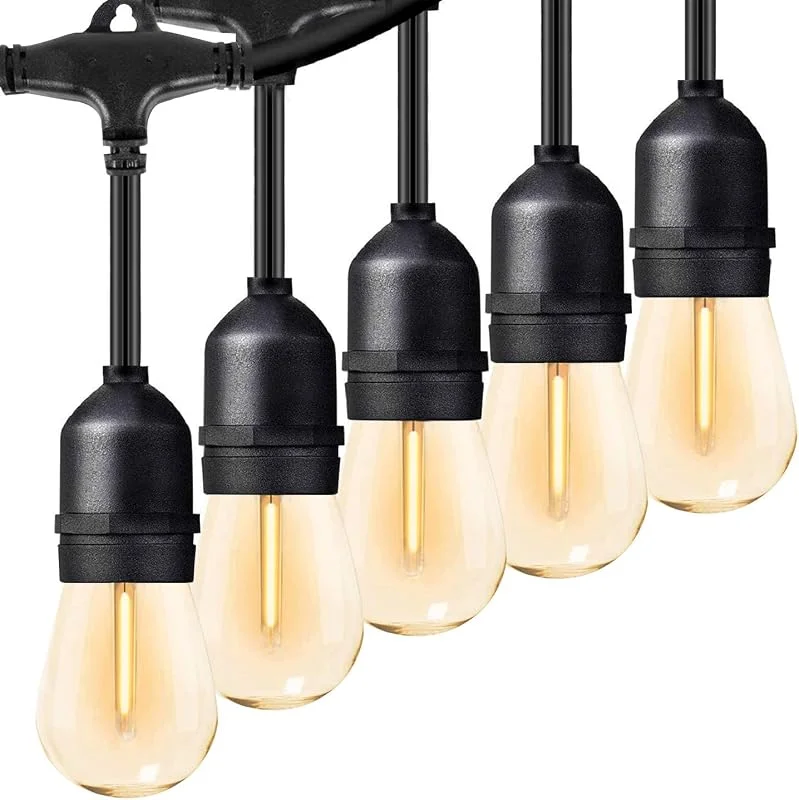 Visita la tienda de ZOTOYI ZOTOYI S14 Guirnalda Luces Exterior 15m, Guirnaldas Exterior LED con 15+1 Bombillas Inastillables, Conectable IP65 Impermeable Cadena de Luces para Terraza Jardín Trasero Cafe Fiesta Boda, 2700K — Luces Navidad