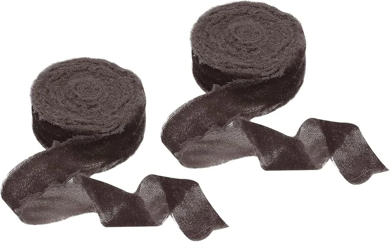 Visita la tienda de PATIKIL PATIKIL 2 Rollos Cinta de Terciopelo 1.2 Pulgadas x 3 yrds Marrón — Envoltorio regalo