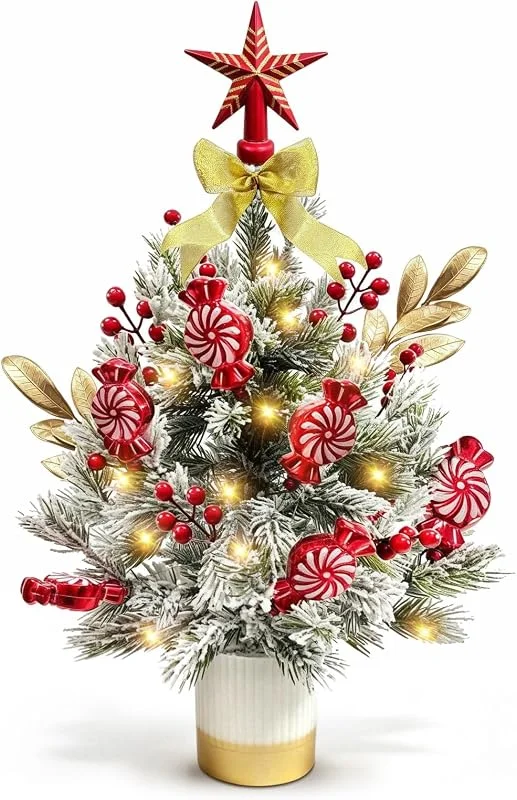 Visita la tienda de Bopertrove Arbol de Navidad con Luces Incorporadas, Mini Arbol de Navidad Pequeño 60cm, Arbolito de Navidad Pequeño de Mesa, Arvore de Natal, Abeto Navidad LED, Small Christmas Tree, Decoracion Navidad