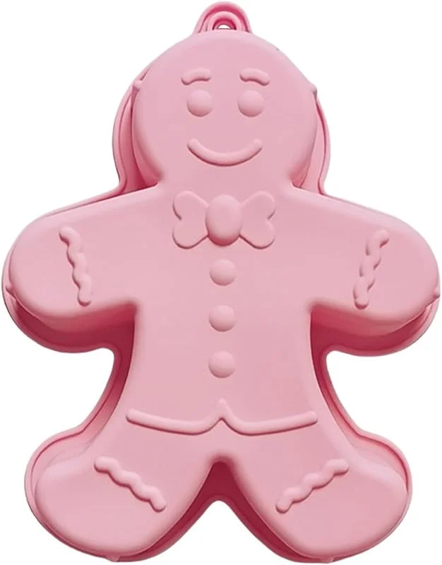 Genérico Moldes de silicona navideños – bandeja horno 3D forma muñeco Navidad — Hogar y cocina