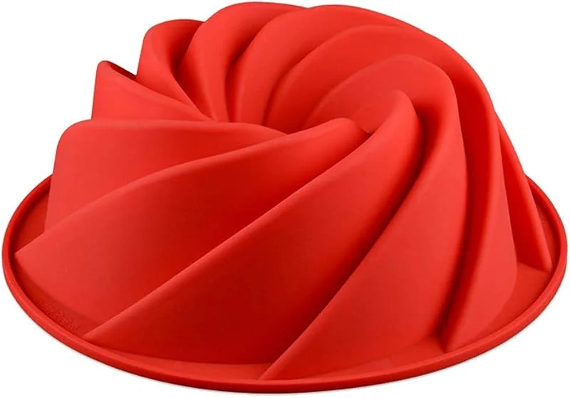 JasCherry Forma de Espiral Moldes de Silicone - Premium Antiadherente Moldes para Tartas, Repostería, Bizcocho, Gelatina Grande, Pan #8 — Hogar y cocina
