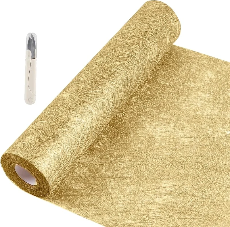 SWAWIS Camino de Mesa de Vellón Dorado 30cmx20M — Hogar y cocina