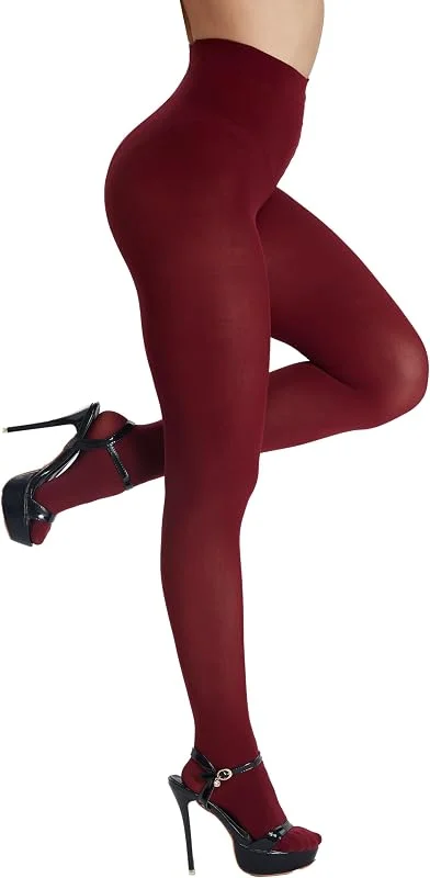 Viozocy Medias Mujer 80 Deniers Cintura Alta Elástica Duraderas, Efecto Mate Opacas, 29 Colores Disponibles — Ropa Navidad