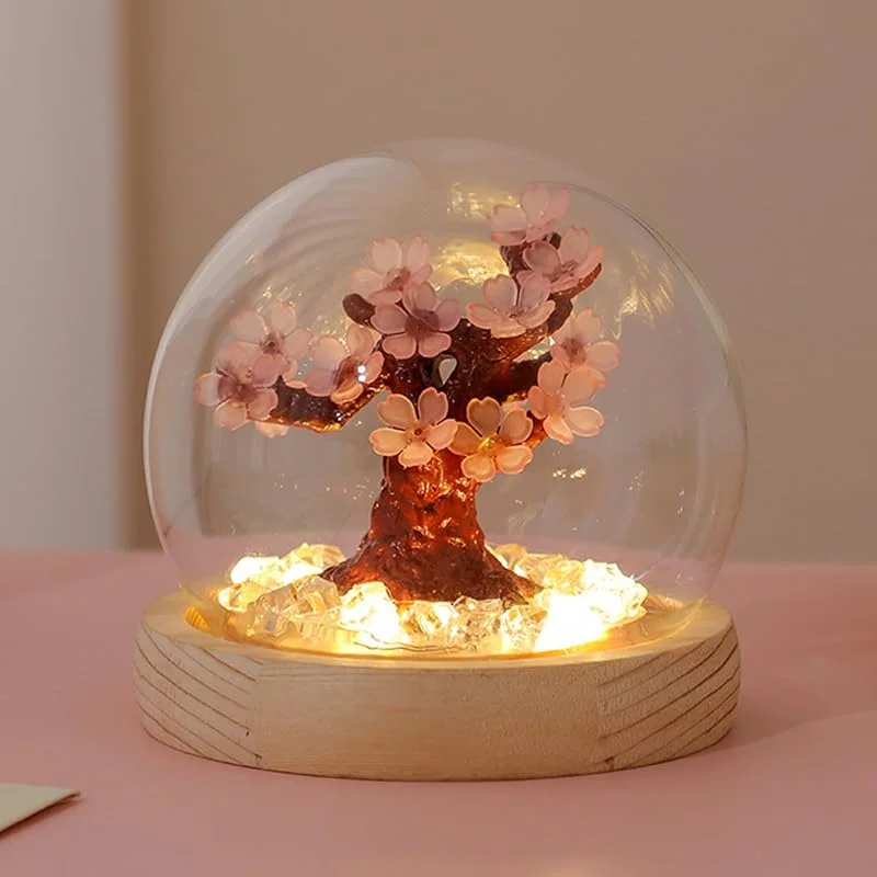 Visita la tienda de Richaa Bonita lámpara de flores de cerezo, bonita decoración de dormitorio, regalos únicos para mujeres, funciona con pilas (no incluidas) — Cena a la luz de velas