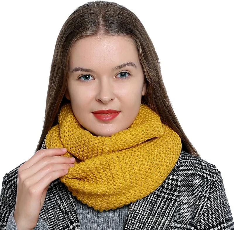 Visita la tienda de DonDon DonDon Bufanda mujer Bufanda de lana Bufanda invierno Braga cuello diseño de punto — Ropa Navidad