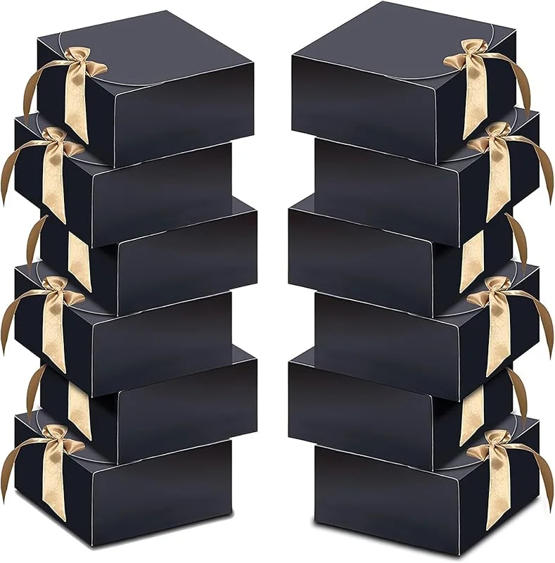 Goomp Cajas Regalo, Goomp 20pcs 16.5x16.5x5cm Cajas Regalo Navidad Cajas de Galletas de Navidad para Bombones, Dulces, Chocolates, Comida de Navidad — Envoltorio regalo