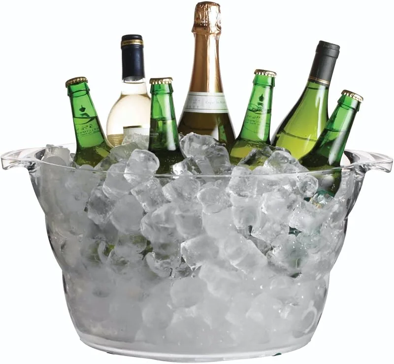 Visita la tienda de Bar Craft BarCraft Cubo, Enfriador de bebidas Ovalado Grande de Acrílico Transparente, Enfriador de Cerveza, Bebidas y Vino, 10 Litros — Vino y mesa festiva