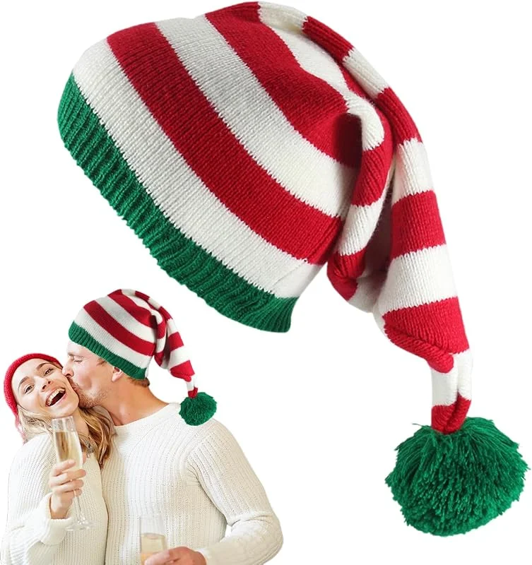 Gitekain Gorro de Navidad – Sombreros de Papá Noel de invierno para hombre – Cómodo gorro de punto para hombre, clima frío, uso diario, niñas, niños, vísperas, actividades, reuniones — Ropa Navidad