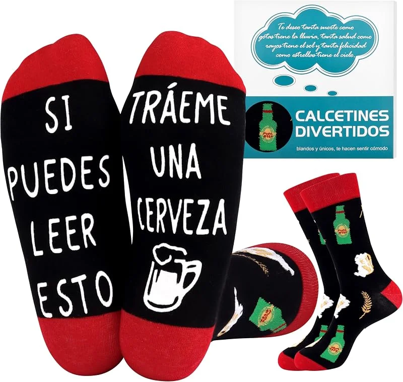 Rebundex Regalos Originales para Hombre Calcetines Cerveza San Valentin — Decoracion Navidad