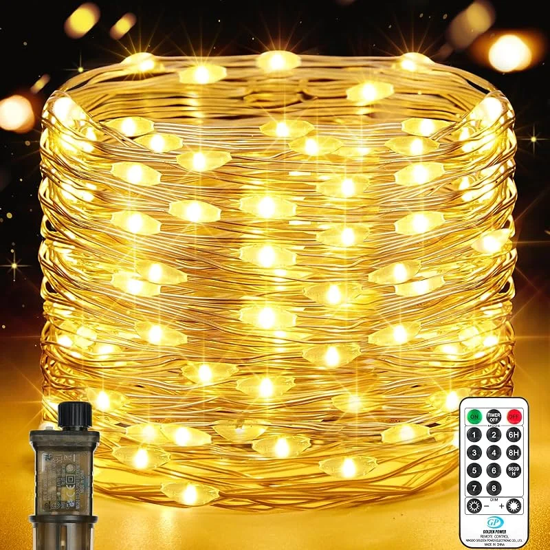 Visita la tienda de Vacoulery Guirnalda Luces LED con Enchufe, 23M 200 Led Luces de Hadas con Temporizador Interior Exteriores Impermeable IP44 para Arbol de Navidad, Fiestas, Jardín, Bodas (Blanco Cálido) — Luces Navidad