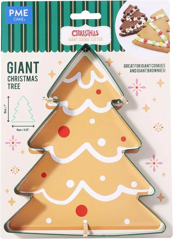 PME Navidad Cortador de Galletas Gigante, Árbol de Navidad (18cm, 7") — Hogar y cocina