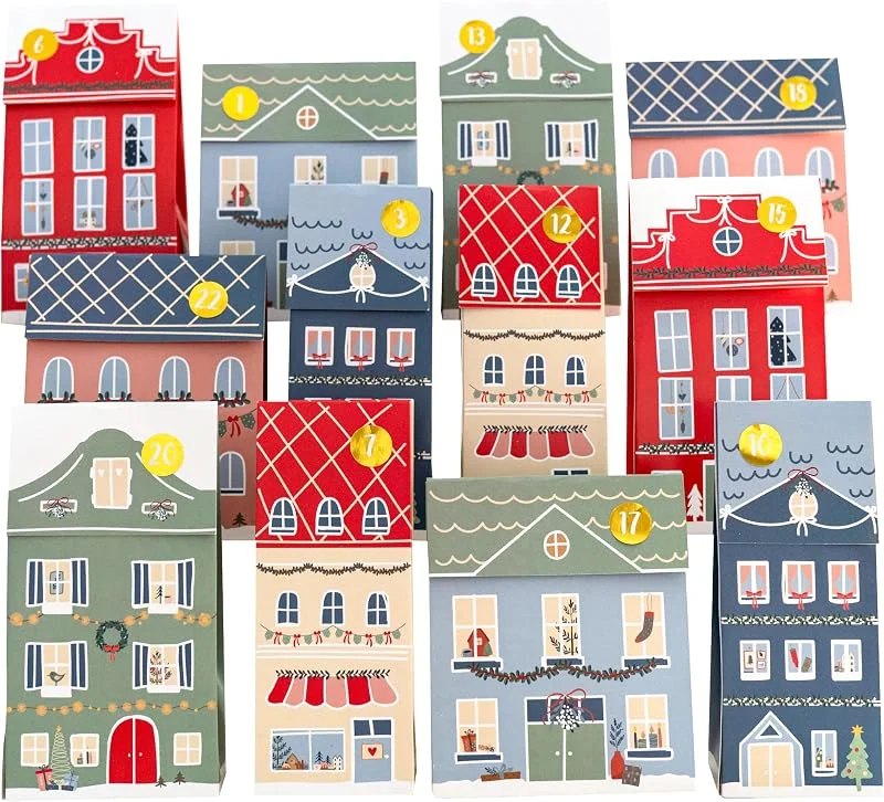 Papierdrachen Calendario de Adviento 2026 - Cajas DIY Ciudad de Navidad — Adviento y mesa