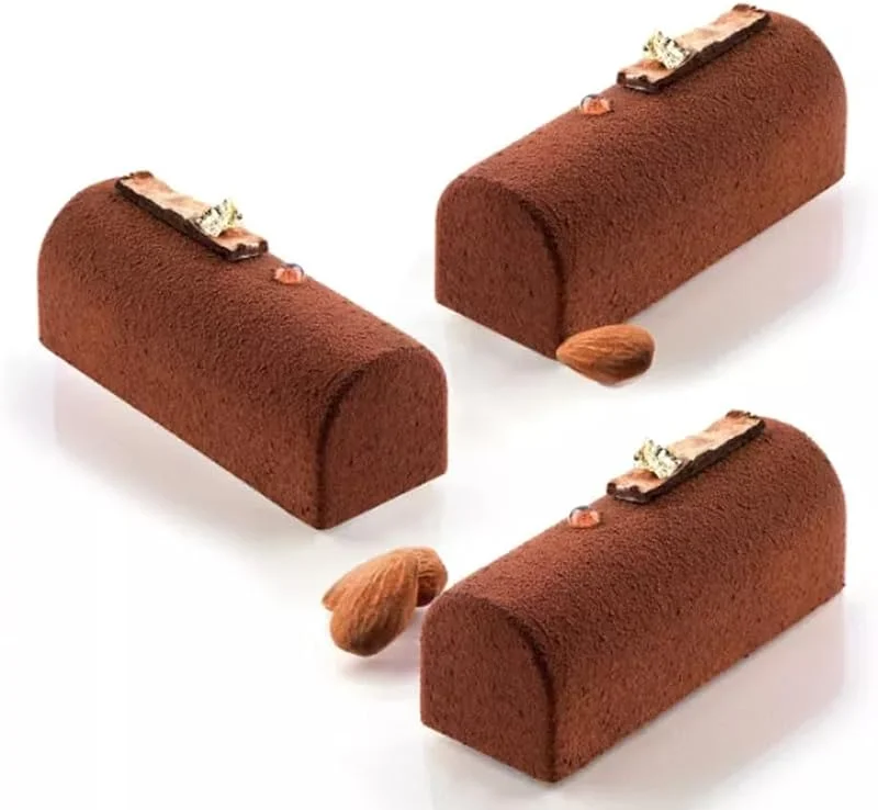 Visita la tienda de silikomart Silikomart, SF130 Molde de Silicona para Monoporciones Midi BÛCHE, Antiadherente, 9 Monoporciones, Pack de 1 Molde para Tartas, 84 x 32 mm, h 35 mm, Made in Italy — Hogar y cocina