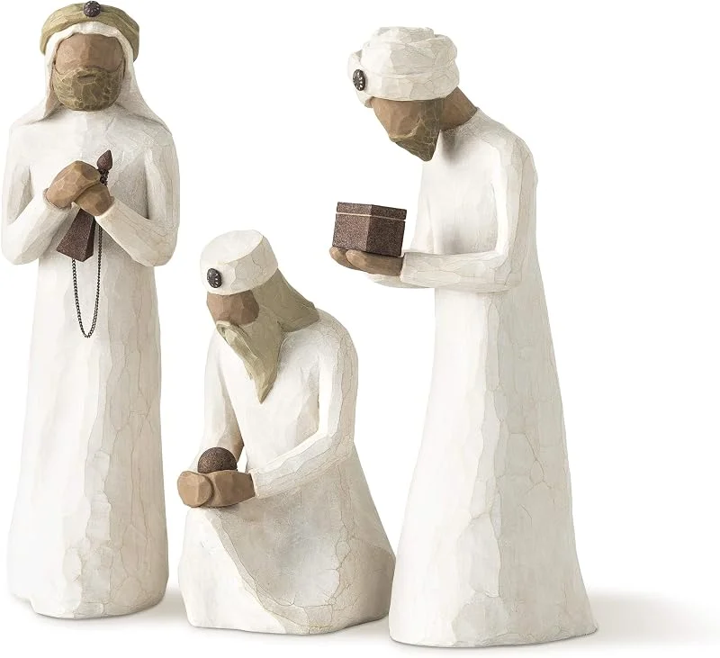 Willow Tree Figura de Reyes Magos: Melchor, Gaspar y Baltasar, Home Deco, Enesco — Decoracion Navidad