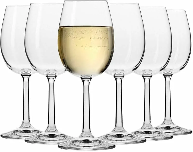 Visita la tienda de Krosno Krosno Copas de Vino Blanco, Juego de 6, 280 ml, Colección Pure — Vino y mesa festiva