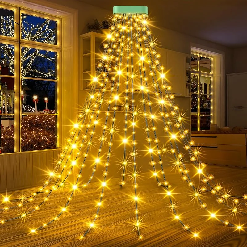 Visita la tienda de GYLEFY GYLEFY 2M*16 Luces Arbol Navidad para Exterior Interior-Blanco Cálido — Luces Navidad