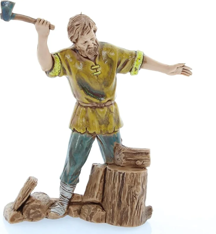 Visita la tienda de Moranduzzo Moranduzzo leñador para Belén de 10 cm – Standard 10 – Escala 1:20 – Figuras irrompibles, pintadas a Mano, Escultor M. Landi, Made in Italy — Decoracion Navidad