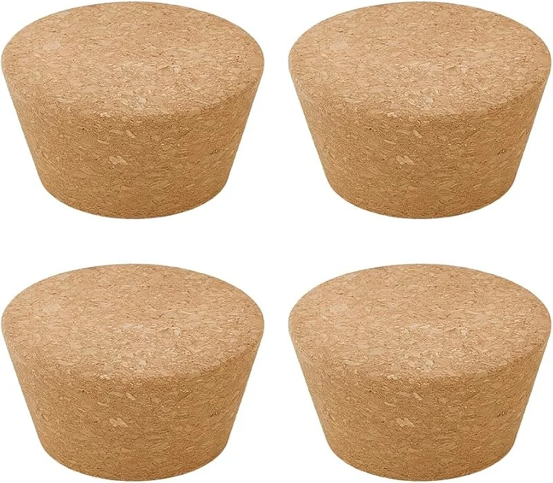 Visita la tienda de OLYCRAFT OLYCRAFT 4 tapones de corcho grandes de 6 a 8 cm, tapón de corcho cónico, tapón de corcho, tapas de madera, tapones cónicos de madera, tapón cónico para cocina, botellas de cristal — Vino y mesa festiva