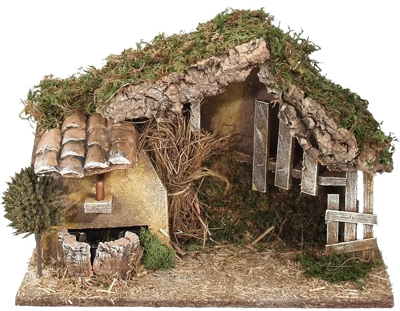 Visita la tienda de Ferrari & Arrighetti Ferrari & Arrighetti Portal de Belén con Fuente eléctrica para Figuras del Nacimiento 10 cm - Pesebres Bertoni — Decoracion Navidad