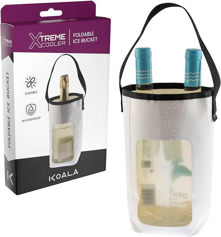 Visita la tienda de Koala Cubitera Plegable para Vino 3L Koala Xtreme Cooler Blanca - Enfriador de Botellas con Ventana Transparente — Vino y mesa festiva