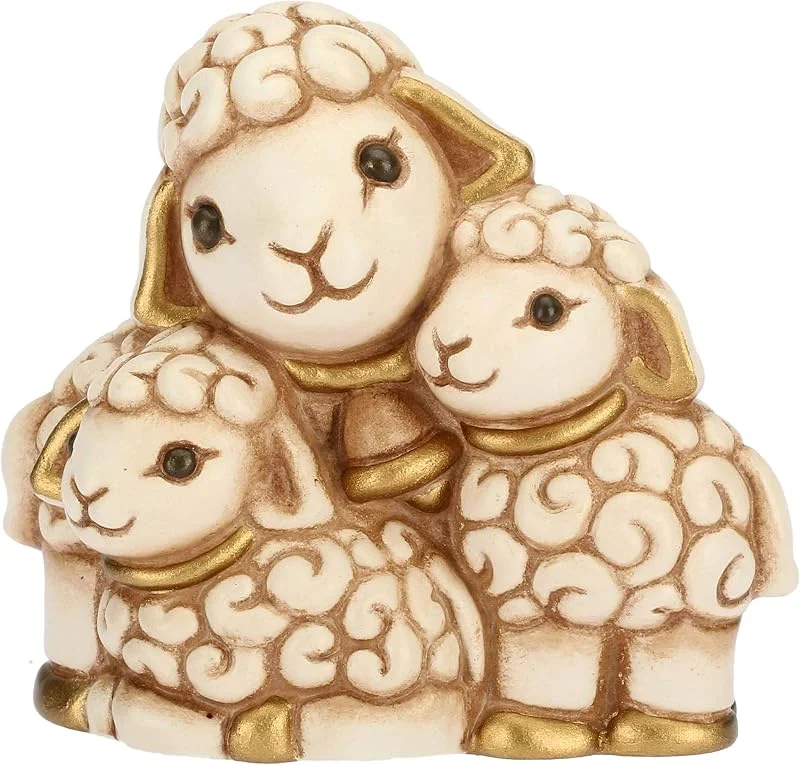 Visita la tienda de THUN THUN - Figura de Belén Grupo de Ovejas - Decoraciones Navidad Casa - Línea Belén Clásico - Cerámica - 6, 1 x 3, 3 x 5, 5 h cm — Decoracion Navidad