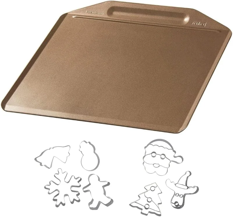 Visita la tienda de Zenker Zenker 9943950 - Bandeja rectangular para hornear (35, 9 x 32, 8 x 2 cm, con cortador de galletas, bandeja para hornear de Navidad, bandeja para hornear y cortadores de galletas, acero — Hogar y cocina