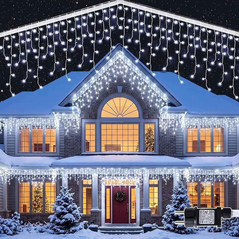 Visita la tienda de GlobaLink GlobaLink Cortina Luces Navidad Exterior 10M400LED Blanco Frío