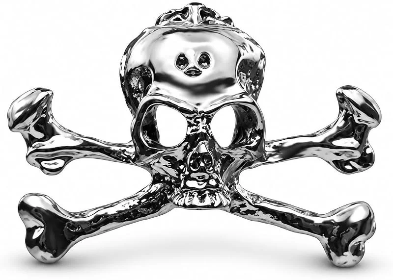 YIQPKUM Broche Gótico de Cráneo Pirata Tibias Cruzadas para Mujeres Accesorios de Escarfado y Solapa Dijes de Fiesta Halloween Regalos — Ropa Navidad