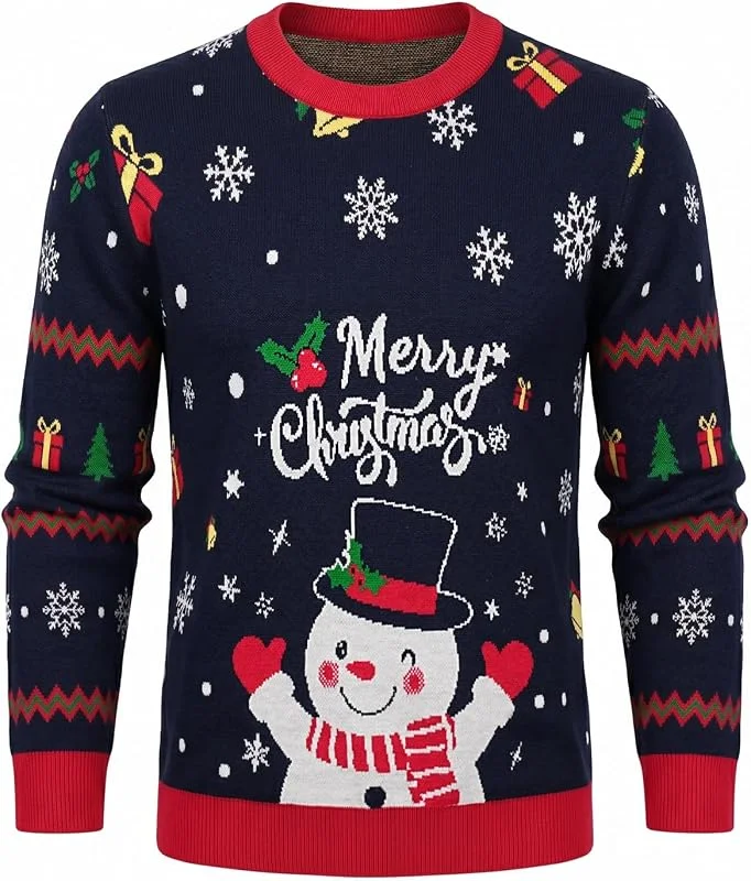 Visita la tienda de Voqeen Voqeen Jersey Navideño Hombre Suéter de Punto Invierno Navidad Divertido — Ropa Navidad