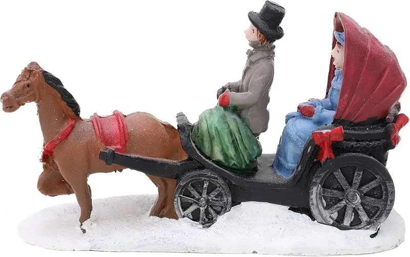 Toyland Mini Adorno Coleccionable de Resina Accesorios de Escena de Pueblo - Figuras de Navidad (Carro) — Decoracion Navidad