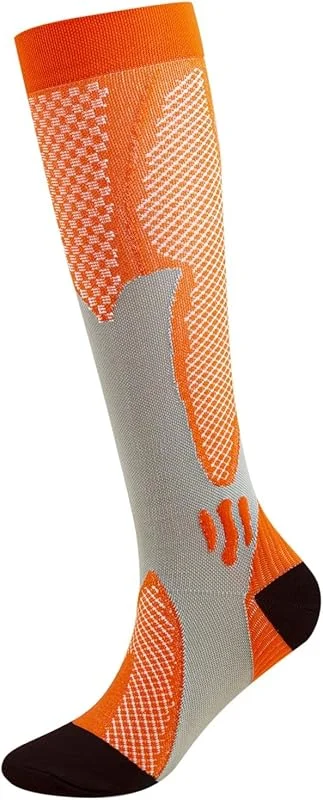 Generisch Medias de presión para hombre y mujer, para ciclismo, fútbol, correr, para actividades al aire libre, calcetines deportivos largos con tecnología de circulación — Ropa Navidad