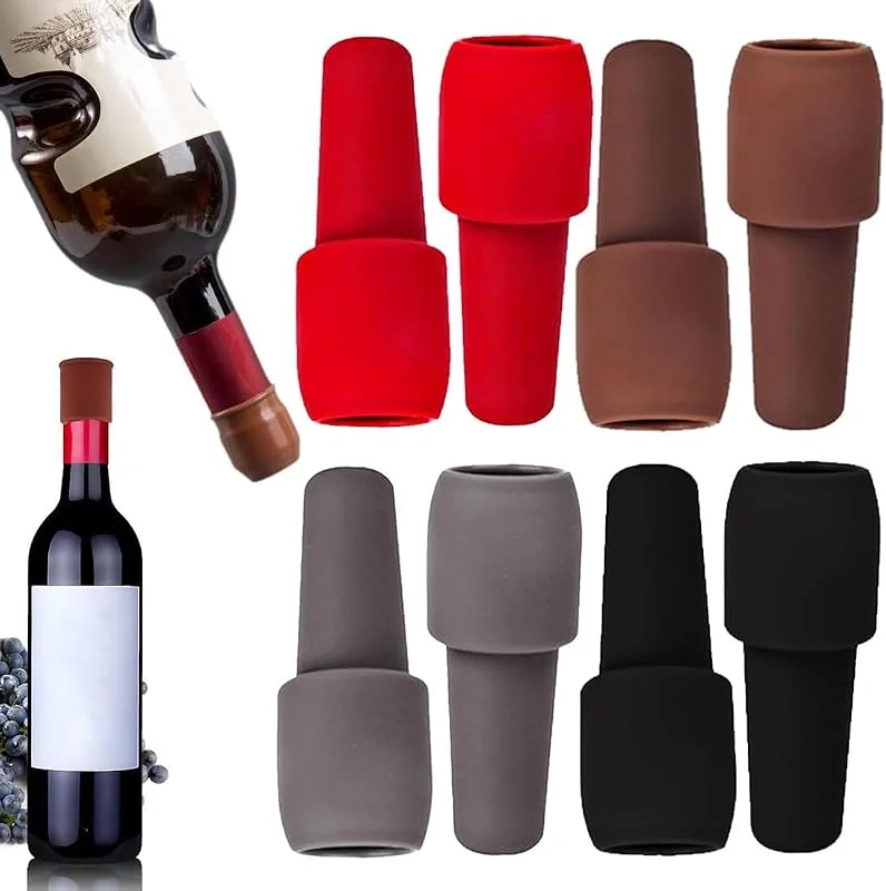 JYNXOR 8 Pcs Tapones Para Botellas De Cristal, Tapon Vino, Tapones Botella Agua, Tapón Reutilizable Para Botellas De Vino Espumoso, Tapones De Silicona Para Botellas De Vino, Para Cerveza, Champán — Vino y mesa festiva