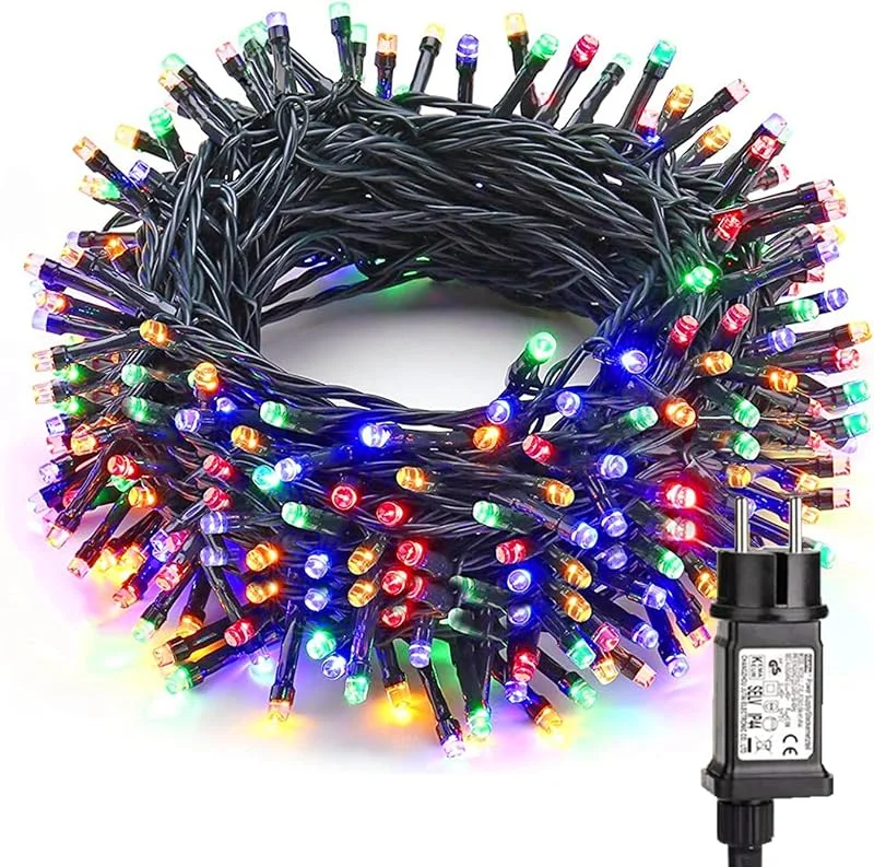 BrizLabs Cadena de Luces Navidad Exterior, 25m 200 LED Guirnalda Luces Interior 8 Modos Impermeable Luces de Hadas Iluminación Decorativas para Navidad Jardín Casas Fiestas Celebraciones (Colores)