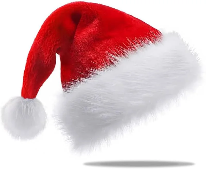 SexxLady 1 Pcs Gorro de Papá Noel, Gorro de Navidad para Adultos, Gorro Navideño para Niño, Fiesta de Navidad Gorro de Confort Suministros de Fiesta Festiva de año Nuevo — Ropa Navidad