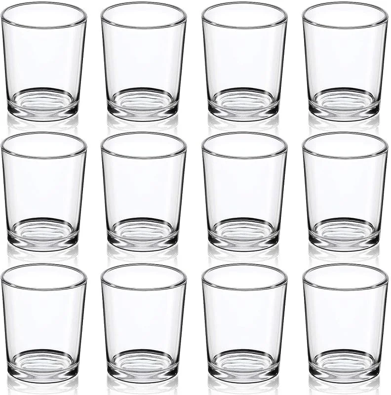 DARJEN Juego de 12 portavelas votivos – Portavelas de Cristal – Portavelas Flotante Transparente a Granel para centros de Mesa y decoración de Boda — Cena a la luz de velas