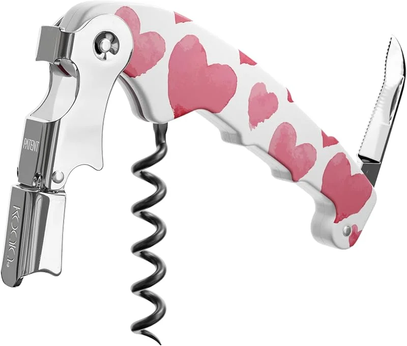 Visita la tienda de Koala KOALA Sacacorchos Profesional Dos Tiempos, Estampado Love — Vino y mesa festiva