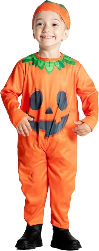 Visita la tienda de Ciao Ciao- Calabaza de Halloween Disfraz Mono Unisex Baby (Talla 1-2 años) con capó — Ropa Navidad