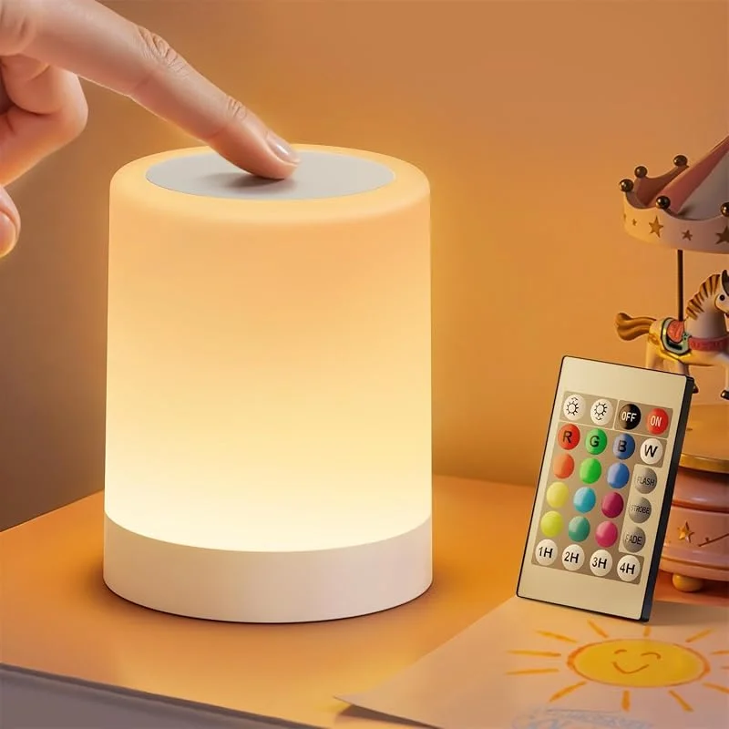 Visita la tienda de Auxmir Auxmir Lámpara de Mesita de Noche 3000mAh, Táctil y Remoto, Blanco — Cena a la luz de velas