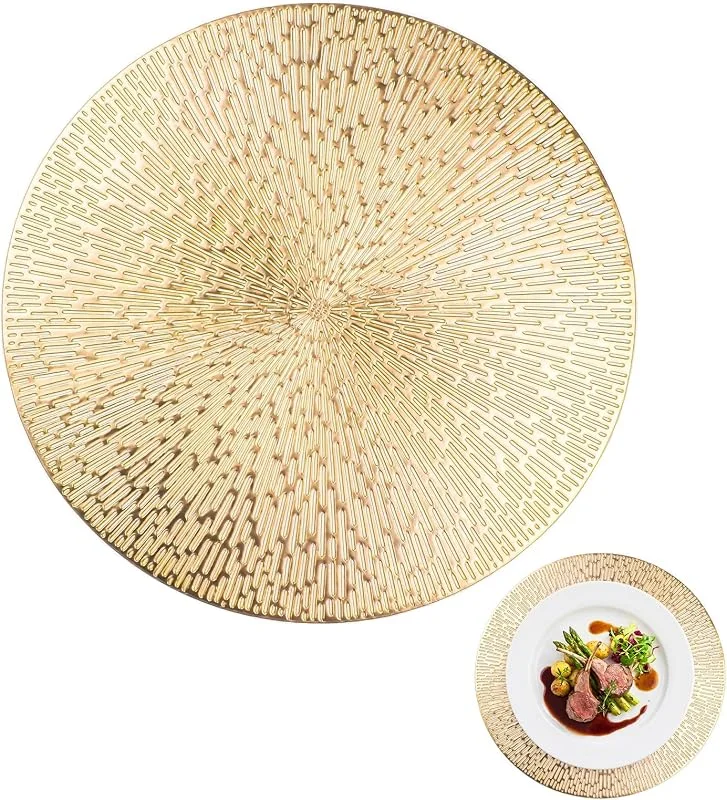 YLMYOLEMEI 4 Piezas Manteles Individuales Redondos Calado, 38cm Salvamantele Lavables — Hogar y cocina