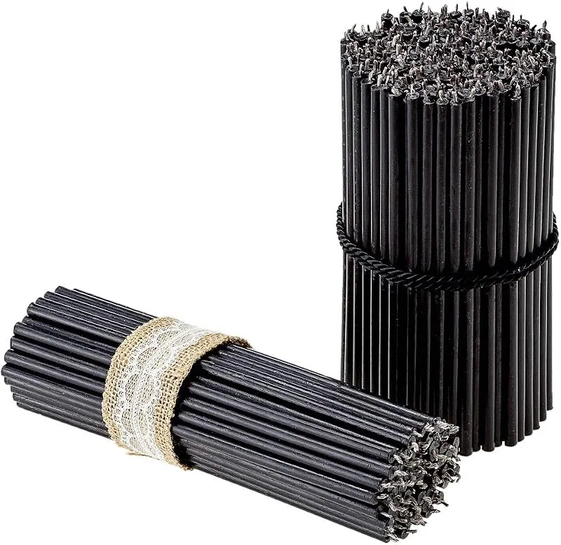Visita la tienda de Danilovo Danilovo Velas de Cera de Abeja (Negro) – Velas Ortodoxas Para Oración, Rituales, de Decoración de Mesa, N100, Altura 16, 5 cm, 50 Unidades — Cena a la luz de velas