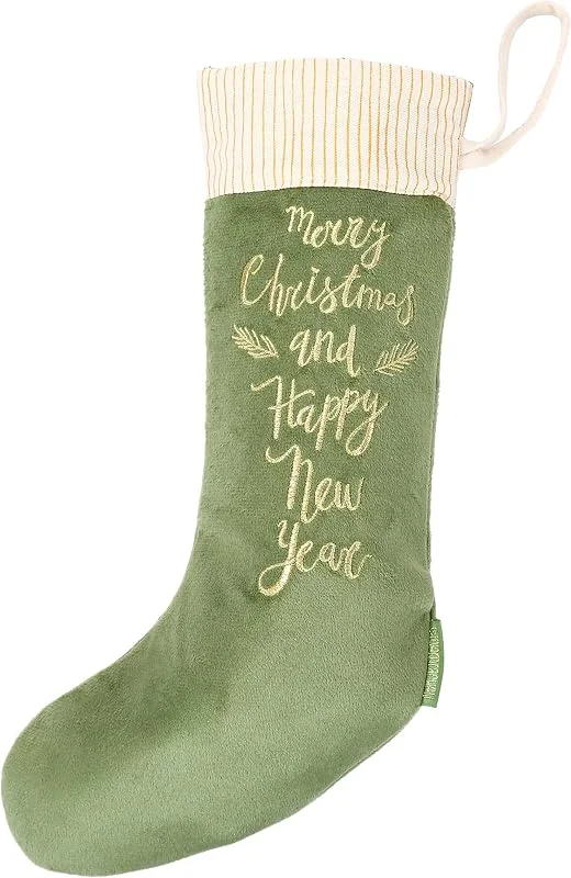 Papierdrachen Un Calcetín de Navidad - magnífico Terciopelo Verde — Decoracion Navidad