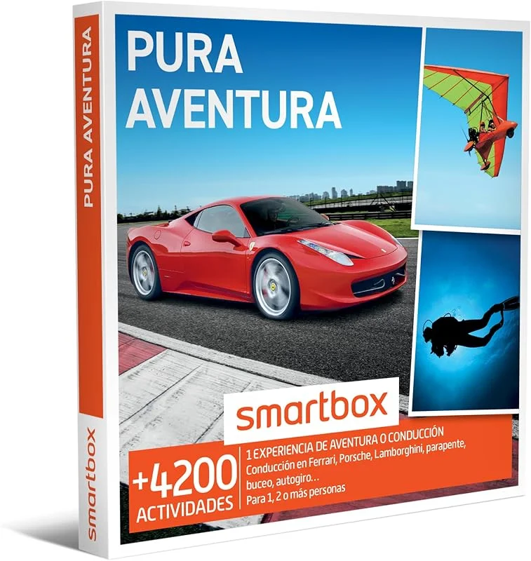 Visita la tienda de Smartbox Smartbox - Caja Regalo para Hombres - Pura Aventura - Caja Regalo para Hombres - 1 Experiencia de conducción o Aventura para 1, 2 o más Personas — Vino y mesa festiva