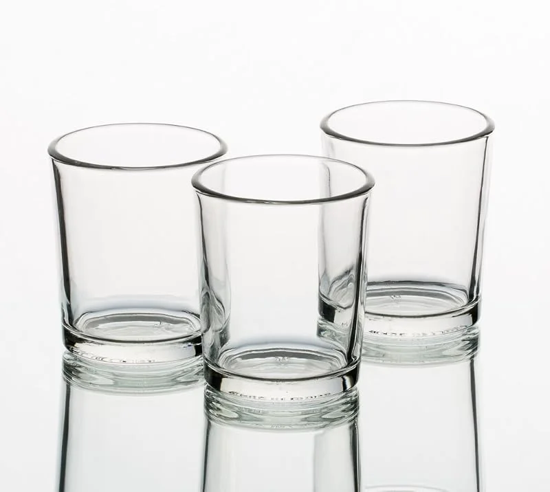Eastland Juego de 12 portavelas de Cristal Transparente — Cena a la luz de velas