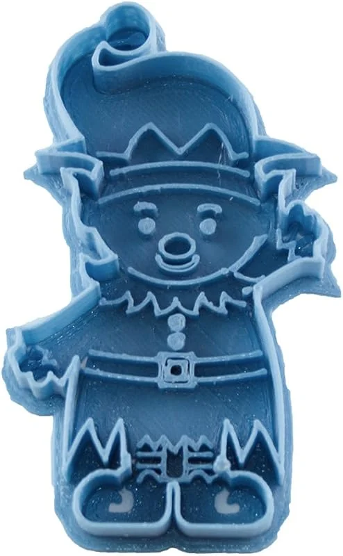 Visita la tienda de Cuticuter Cuticuter Navidad Elfo Cortador de Galletas, Plástico, Azul, 8x7x1.5 cm — Hogar y cocina